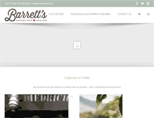 Tablet Screenshot of barrettscoffee.com